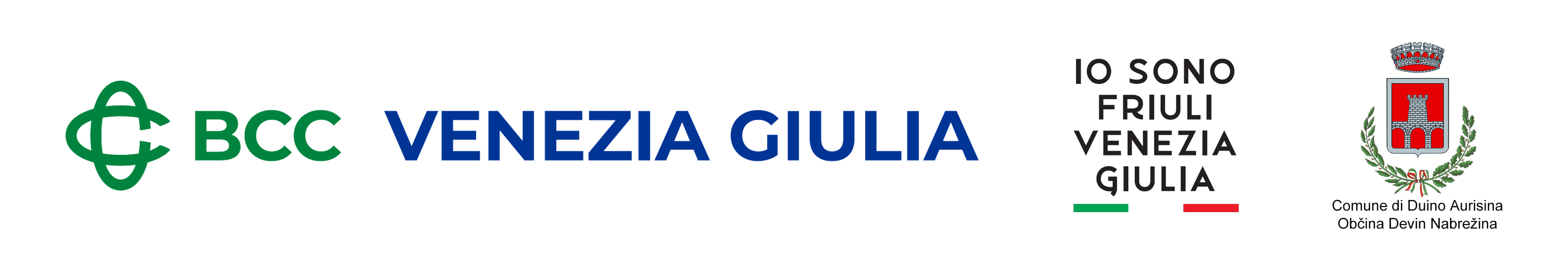 loghi_footer_bianco BCC Venezia Giulia, Io sono Friuli Venezia Giulia, Comune di Duino Aurisina