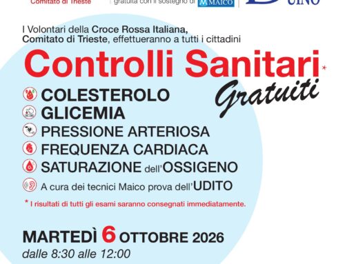 Controlli sanitari gratuiti – martedì 6 ottobre 2026 nella nuova sede